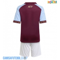 Camisa de time de futebol Aston Villa Replicas 1º Equipamento Infantil 2025-26 Manga Curta (+ Calças curtas)